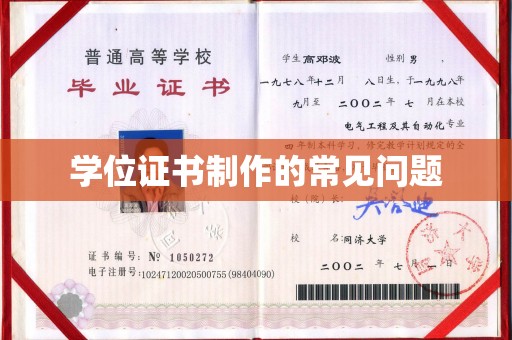 山海关学位证书制作的常见问题