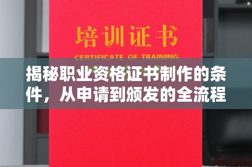 山海关揭秘职业资格证书制作的条件，从申请到颁发的全流程解析