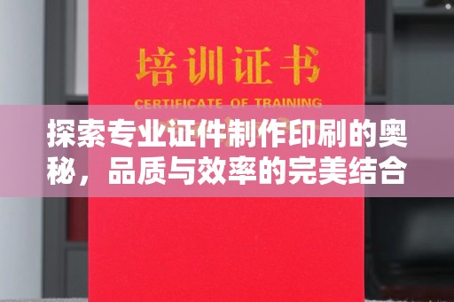 山海关探索专业证件制作印刷的奥秘，品质与效率的完美结合